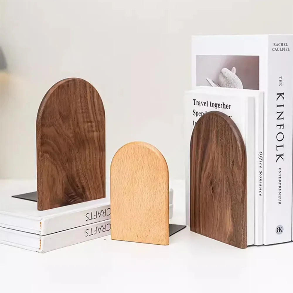 Suportes de Livros de Madeira Natural de design Atemporal
