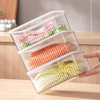 Organizador de Geladeira com Cesto e Controle de Ventilação