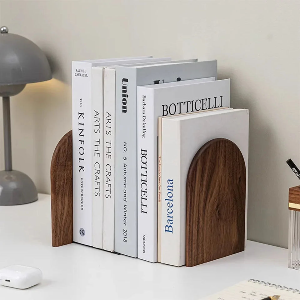 Suportes de Livros de Madeira Natural de design Atemporal
