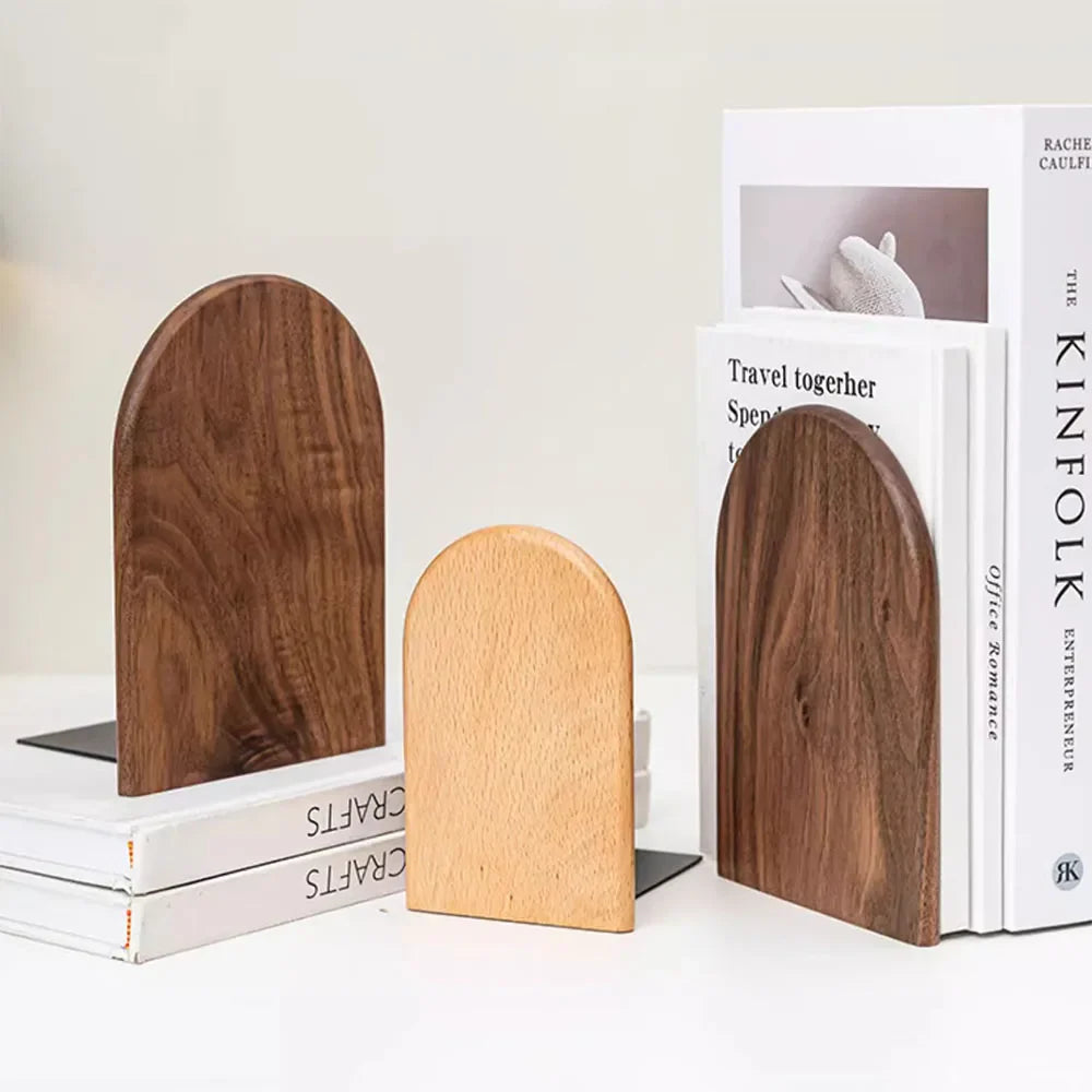 Suportes de Livros de Madeira Natural de design Atemporal
