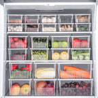 Organizador de Geladeira com Cesto e Controle de Ventilação