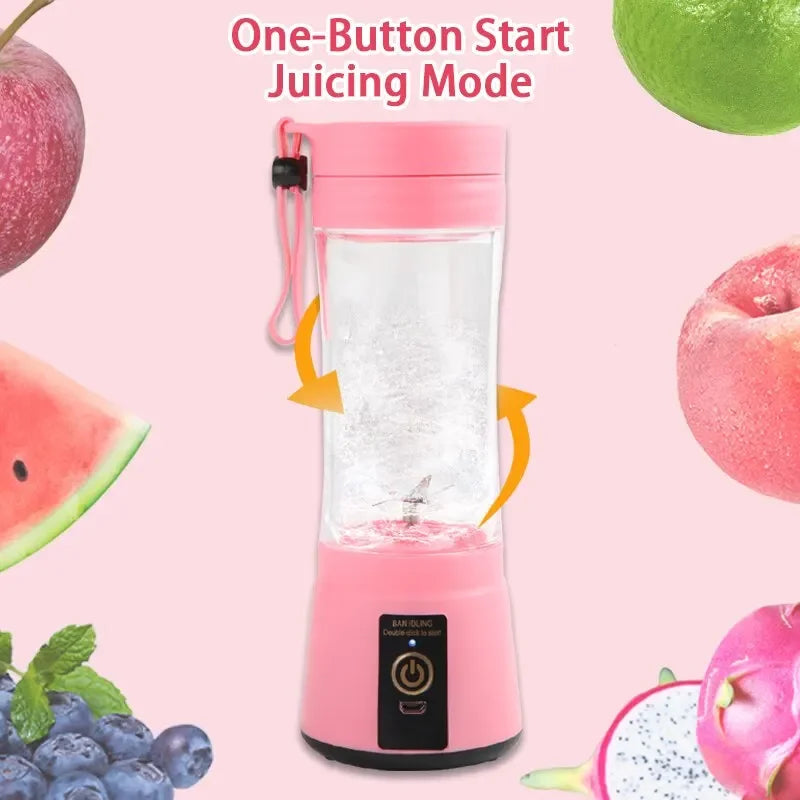 Liquidificador Portátil com 6 Lâminas e Carregamento USB