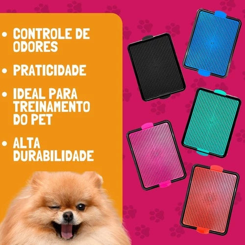 Sanitário Canino com Grade Banheiro Pet para Cães Xixi e Cocô