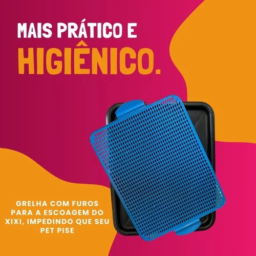 Sanitário Canino com Grade Banheiro Pet para Cães Xixi e Cocô