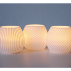 Porta-Velas Decorativos Modernos com Vela LED (Kit 3)