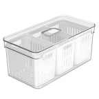 Organizador de Geladeira com Cesto e Controle de Ventilação