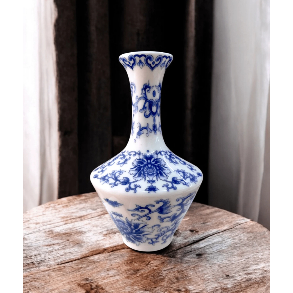 Vaso Decorativo em Porcelana Estilo Oriental