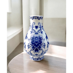 Vaso Decorativo em Porcelana Estilo Oriental