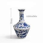 Vaso Decorativo em Porcelana Estilo Oriental