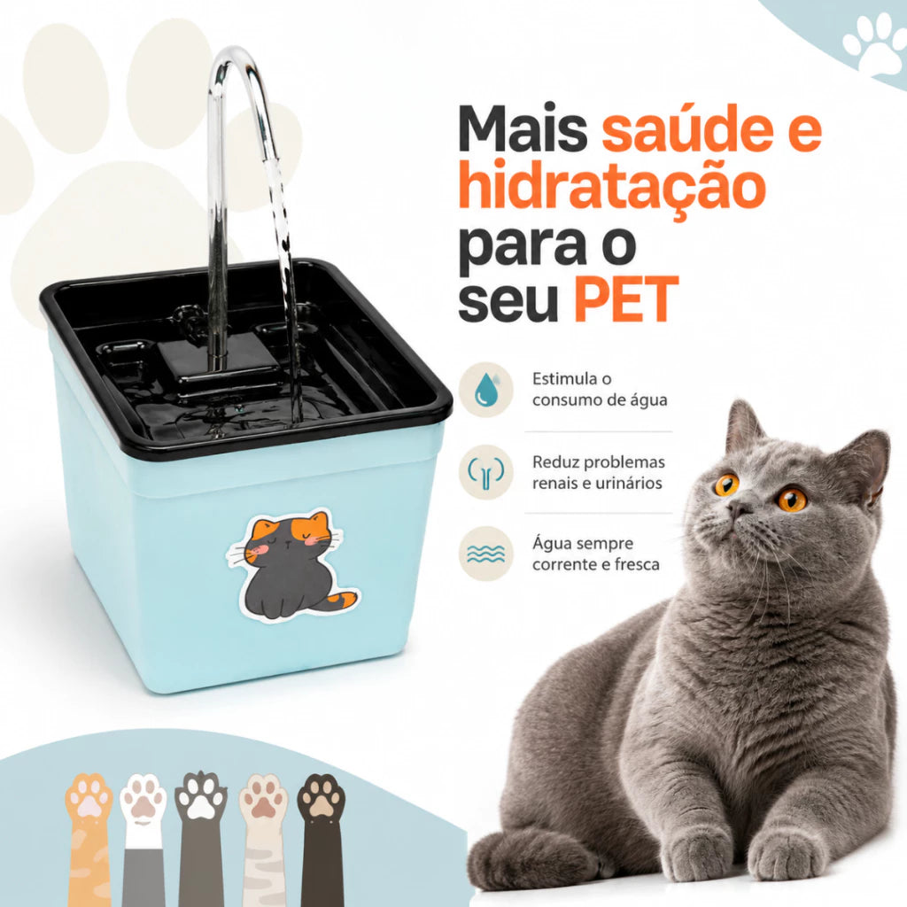 AquaPet Pro™ - Bebedouro Fonte De Água Para Gatos e Cães