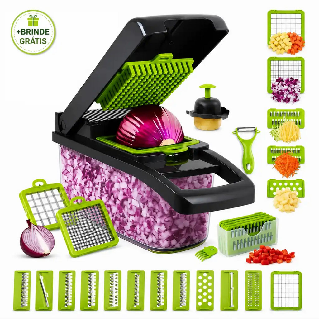 CortaMix™ Cortador de Legumes e Verduras 16 em 1 + BRINDE