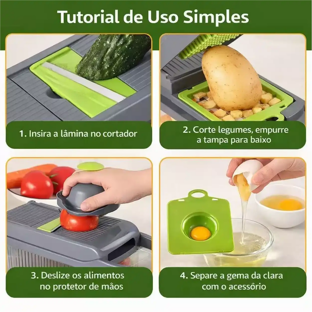 CortaMix™ Cortador de Legumes e Verduras 16 em 1 + BRINDE