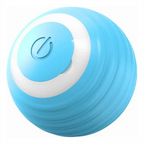 Bola elétrica giratória Decoricasa azul e branca para gatos, brinquedo interativo recarregável via USB