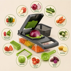 Cortador de legumes 16 em 1 CortaMix Decoricasa com lâminas de inox e recipiente para diversos alimentos