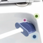 Escova sanitária de silicone VasoClean Decoricasa com cerdas flexíveis azul para limpeza profunda do vaso