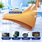 Forma de papel descartável CleanFry Decoricasa resistente ao calor e óleo para air fryer, micro-ondas e forno.