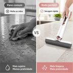Comparativo Decoricasa mostrando a eficiência do Mini Mop Pro contra pano comum na limpeza de bancadas