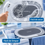 Tapete de banheiro Decoricasa oval cinza com tecnologia de secagem rápida e superfície antiderrapante