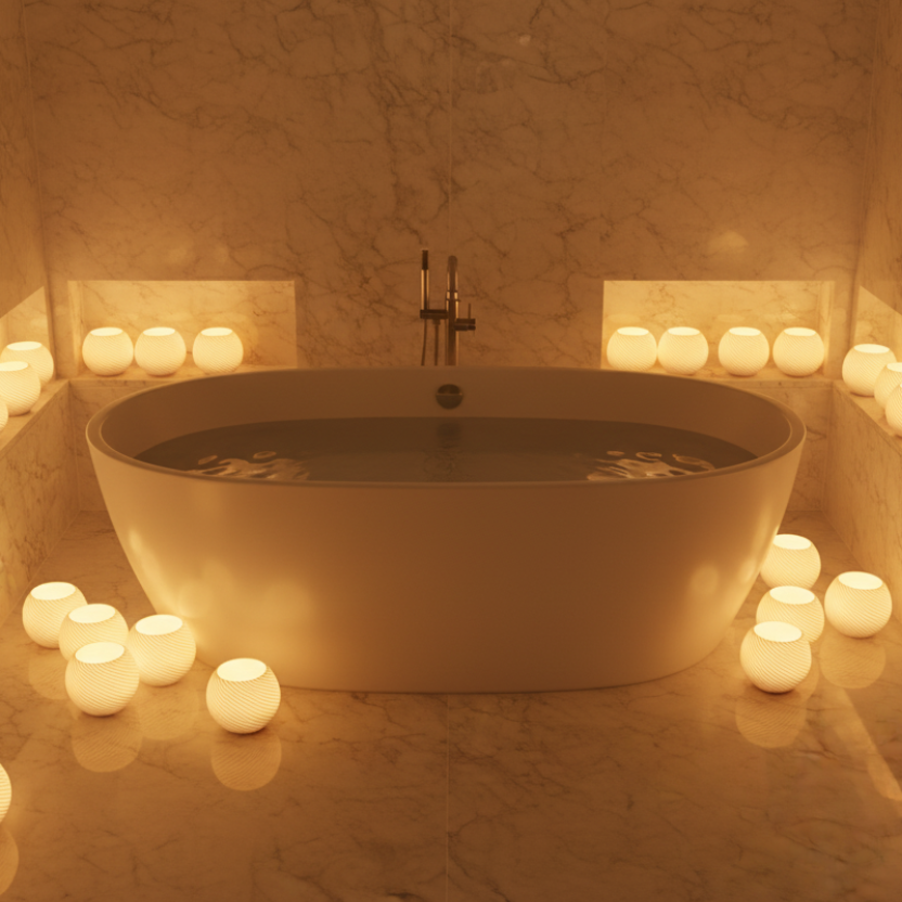 Porta-Velas Decorativos Modernos com Vela LED (Kit 3)