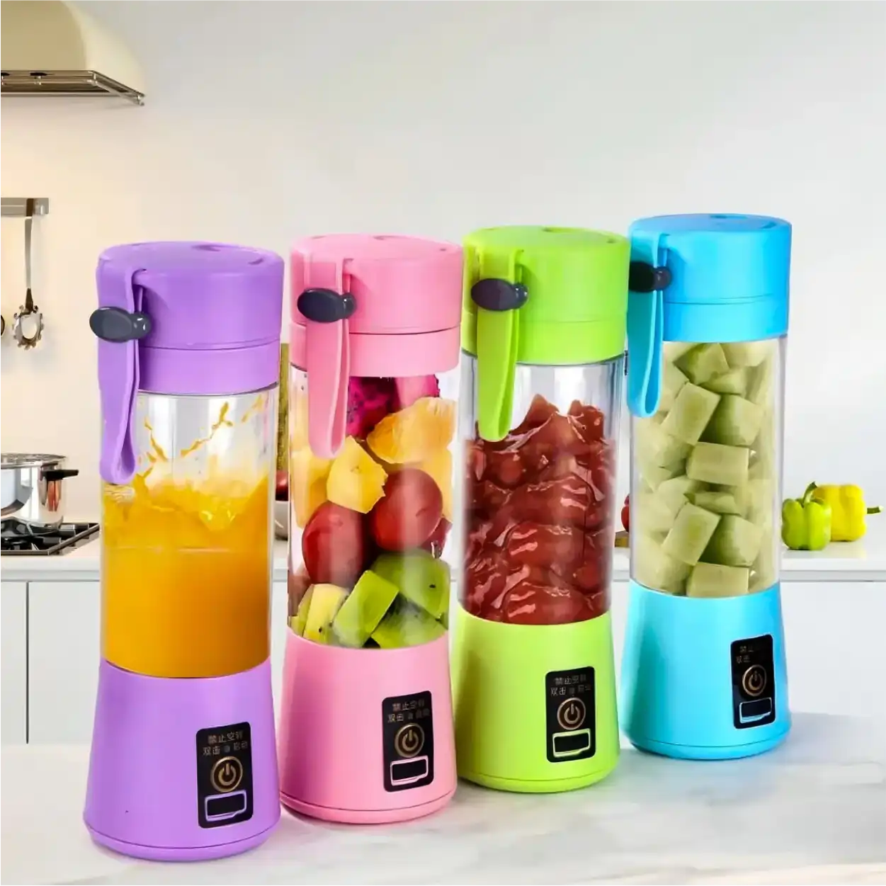 Liquidificador Portátil com 6 Lâminas e Carregamento USB