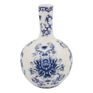 Vaso Decorativo em Porcelana Estilo Oriental