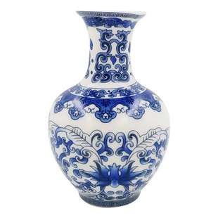 Vaso Decorativo em Porcelana Estilo Oriental