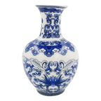 Vaso Decorativo em Porcelana Estilo Oriental