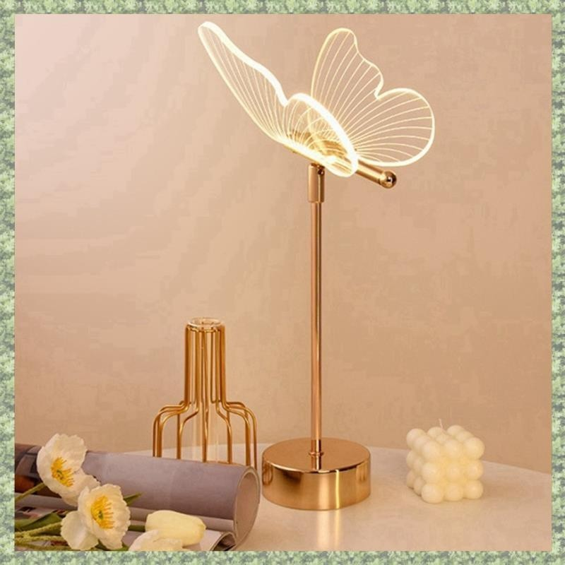 Luminária de Mesa Borboleta com 3 Cores de Luz