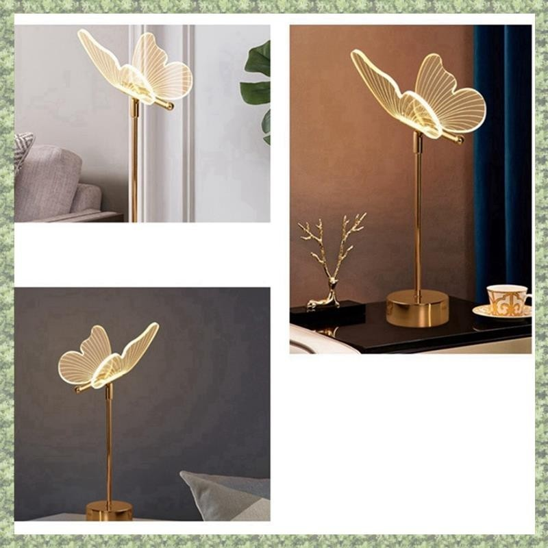 Luminária de Mesa Borboleta com 3 Cores de Luz