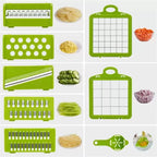 Cortador Multifuncional 16 em 1 com Lâminas Inox | Fatiador e Ralador para Legumes, Frutas e Vegetais